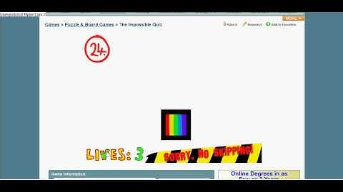 The Impossible Quiz answers #1-40