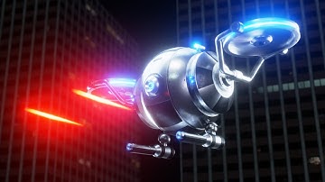 Sci-Fi Security Drone - Final Animation (Blender Eevee)