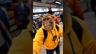 Delhi Metro Mein Bandar Ka Hungama 🚇🤣 | Sab Darr Gaye!