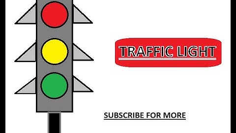 TRAFFIC LIGHT Easy to draw using Paint App for kids and beginners