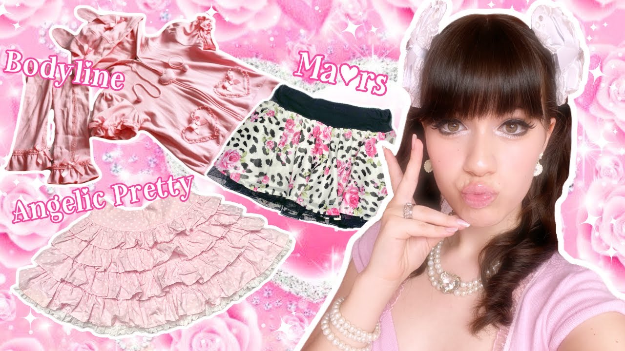 girly jfashion thrift haul ⋆౨ৎ gyaru, dolly, kawaii, egl clothes & try on ~ ˚⟡˖ ࣪