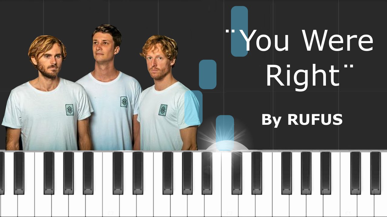 RUFUS "You Were Right" Piano Tutorial Chords How To Play Cover