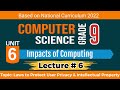 Laws to Protect Privacy & Intellectual Property | Lecture 6 | Unit 6 | Class 9th Computer Science