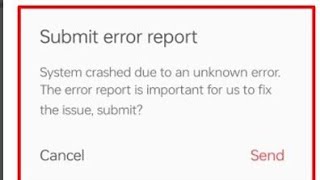 System crashed due to an unknown error. The error report is important for us to fix the issue submit
