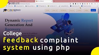 College Feedback System | Student Complaint System | Using php
