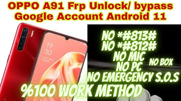 OPPO A91 FRP new trick 2022 android 11 oppo a91 gmail hesabı kaldırma OPP A91 GMAiL HESABI KALDIRMA