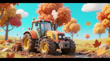 🚜🍂 Tractor and the Autumn Mud Leaves | Nursery Rhymes & Kids Songs