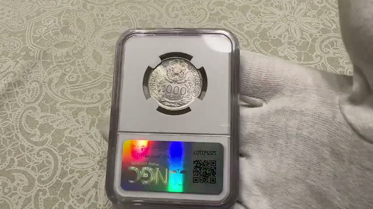 Moeda do Brasil: 1000 Réis 1912 - Estrelas Ligadas - Graduado pela NGC MS 65 - Top Pop