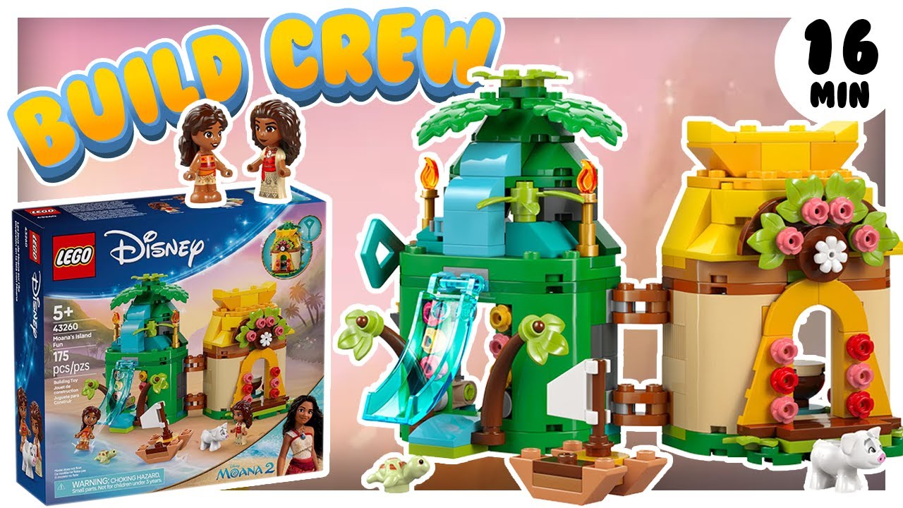 LEGO Disney Moana's Island Fun Building Toy Princess Playset | Build Crew