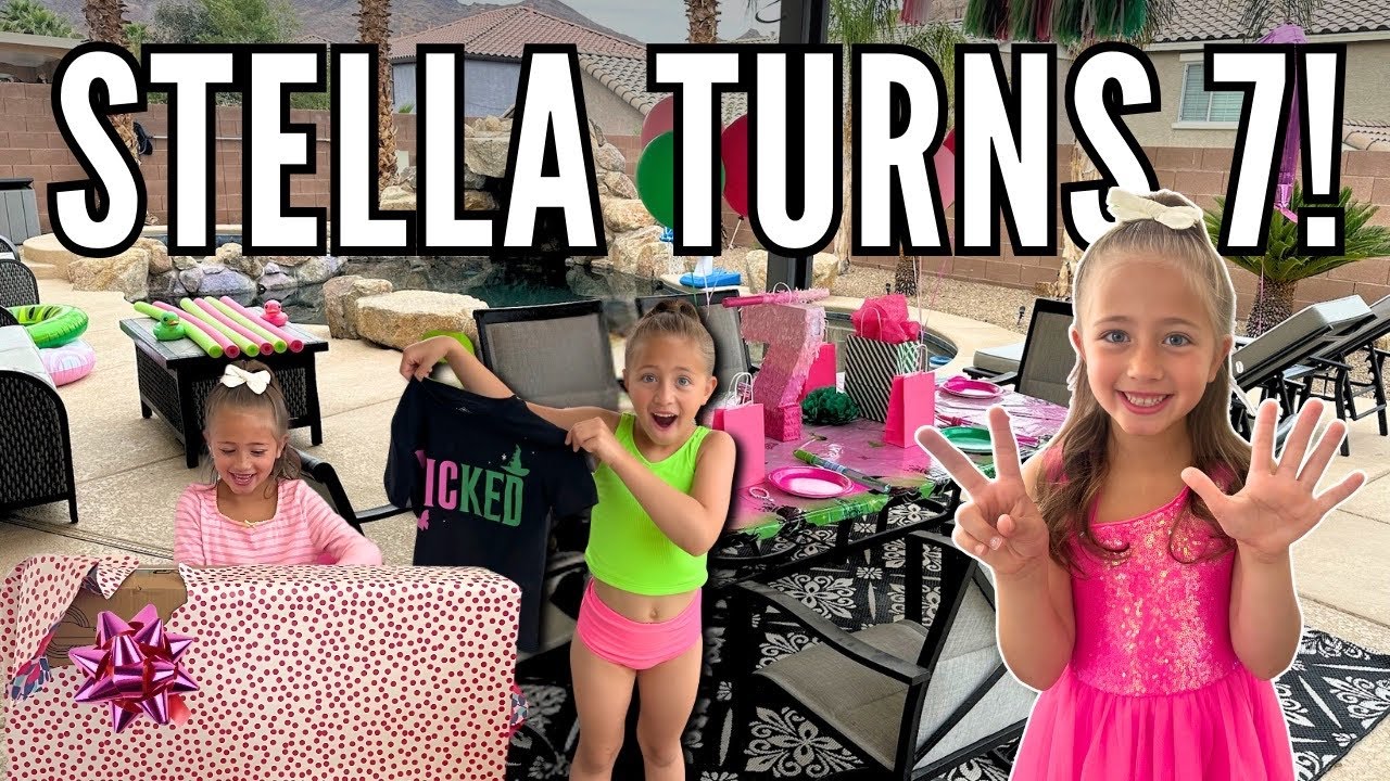 Wicked-Themed Pool Party For Stella! | Stella Turns 7 Years Old | Birthday Vlog