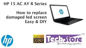 HP 15 AC AY R Series : How to replace damaged led screen 15.6 30 pin easy diy full hd