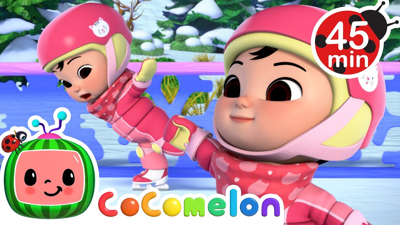 Christmas Ice Skating with Cece! ⛸❤ | CoComelon Nursery Rhymes and Kids Songs | Animals for Kids