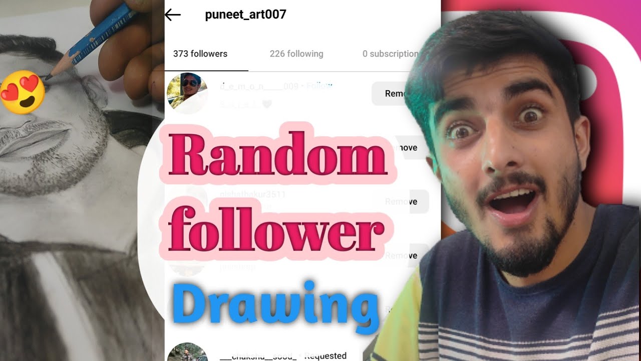 Random Drawing || My Follower ||with Reaction 😯#random #drawing#viral ...