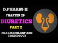 D.Pharm-II Pharmacology & Toxicology | Chapter 28 | DIURETICS | Part 2