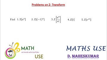 Z TRANSFORM PROBLEMS