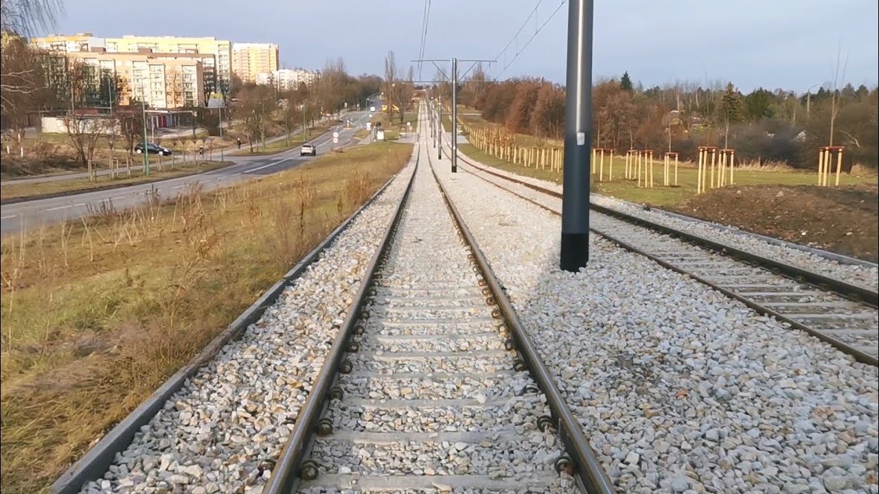 [Sosnowiec] Przejazd tramwajem linii 15 na odcinku Zagórze Rondo JP II ↔ Zagórze BMC | Rearview
