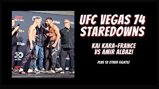 UFC Vegas 74 Staredowns! Kai Kara-France vs Amir Albazi, Alex Caceres vs Daniel Pineda & Full Card