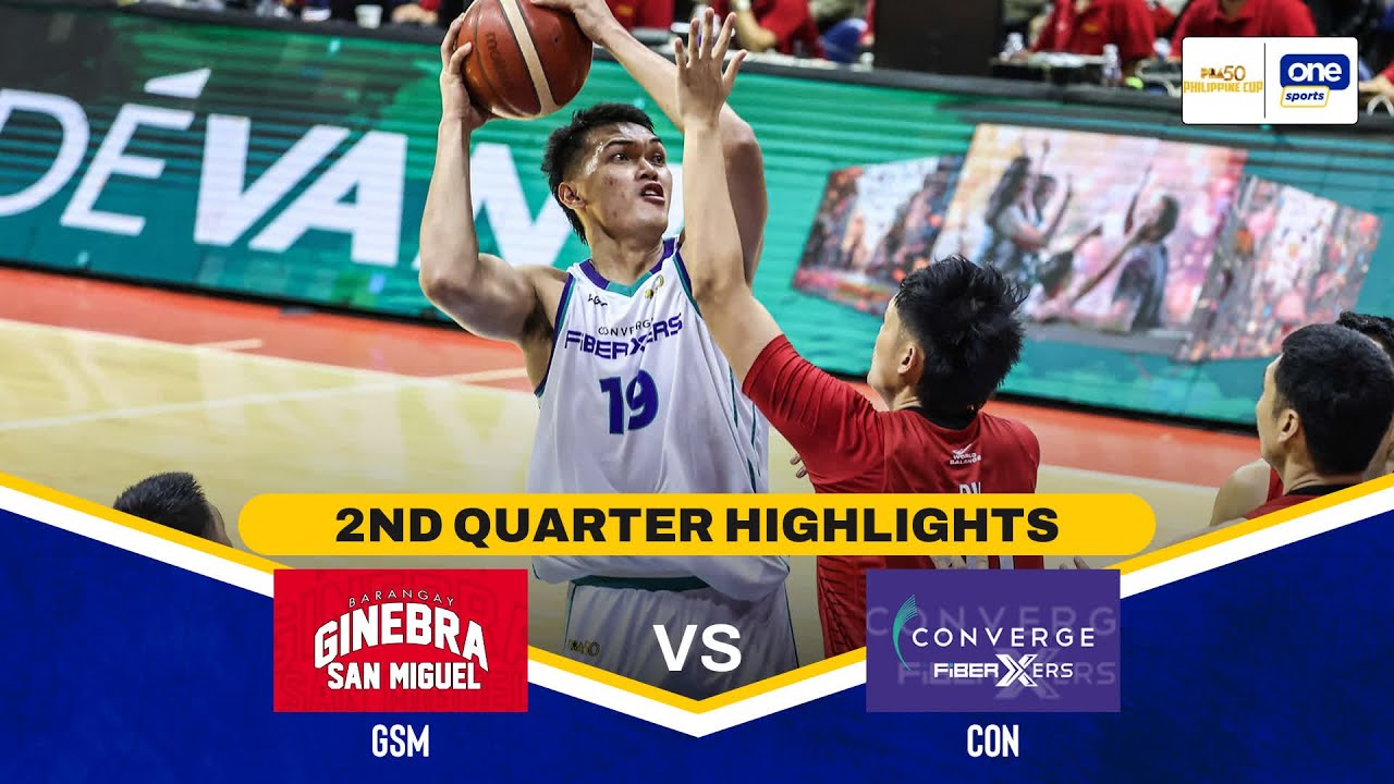 BRGY. GINEBRA vs. CONVERGE | 2ND QUARTER HIGHLIGHTS | QUARTERFINALS | PBA SEASON 50 PHILIPPINE CUP