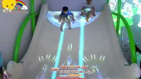 CẦU TRƯỢT TƯƠNG TÁC BANH | LẮP ĐẶT KHU VUI CHƠI