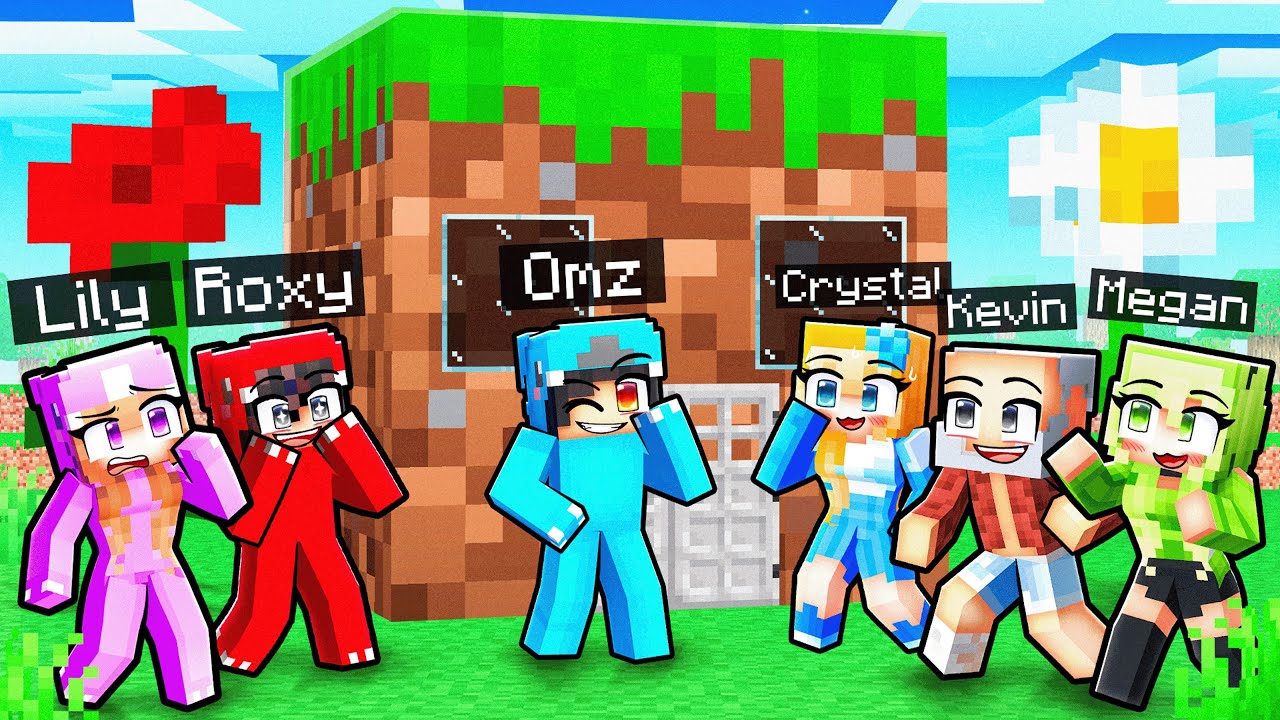 Surviving on ONE TINY BLOCK With CRAZY FAN GIRL in Minecraft!