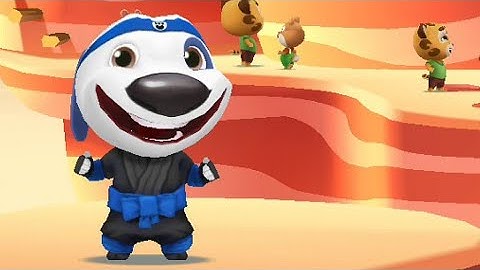 Talking Tom Splash Force Ninja Hank vs Roy Raccoon Gameplay Android ios