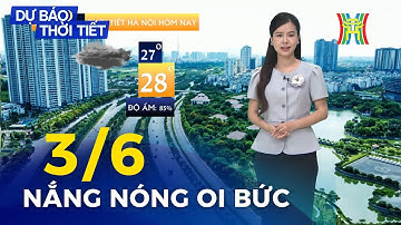 Thời tiết Hà Nội hôm nay 3/6/25: Nắng nóng gay gắt | Dự báo thời tiết mới nhất