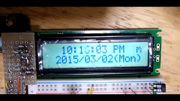 Real Time Clock Module ( DS1307 + AT24C32 ) + PIC18F2550 + SC1602B
