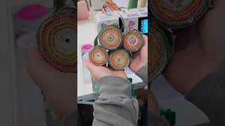 Lets re-sew 4 Jelly-Roll Rug Placemats. 🥰 #jellyrollrug #sewing