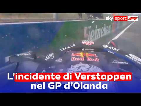 Video Incidente Verstappen in F1 nel GP d'Olanda: il pilota Red Bull out