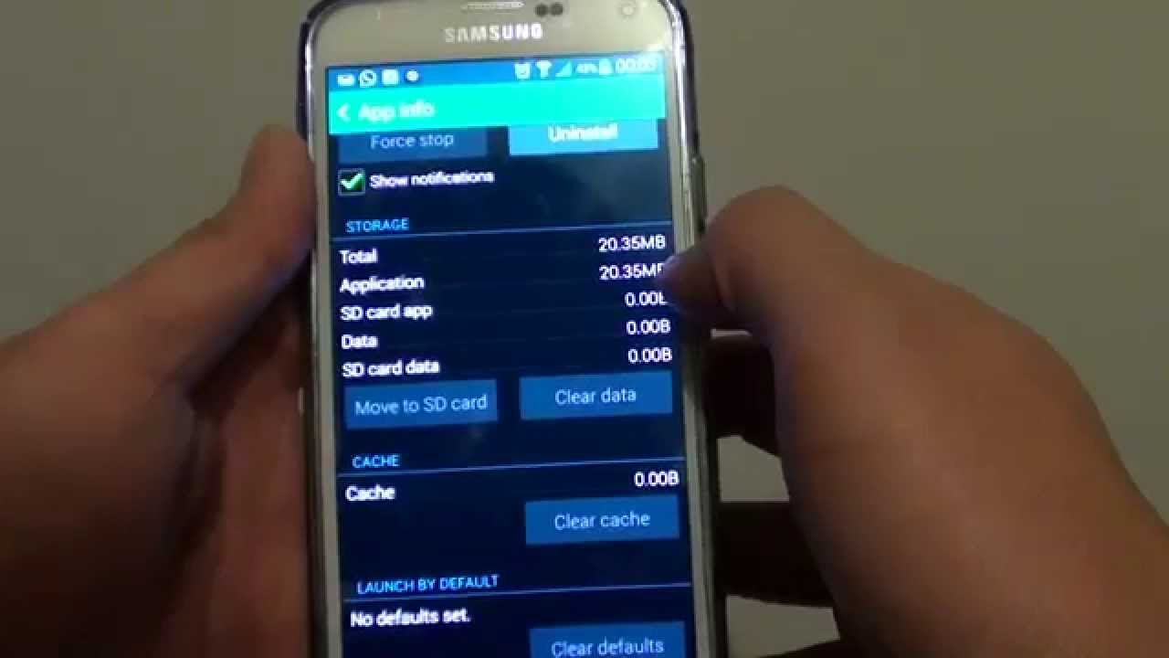 Samsung Galaxy S5: How to Clear App's Data and Restore Storage Memory -  YouTube