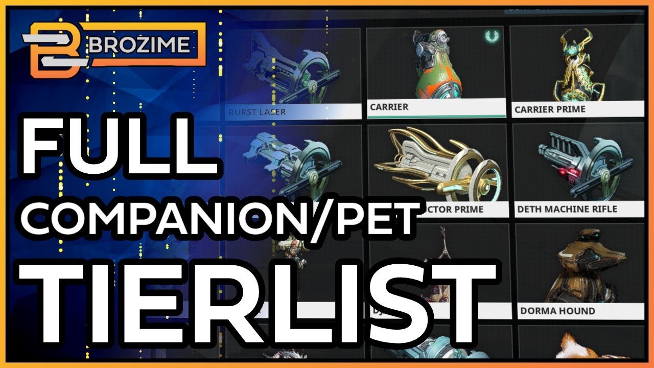 warframe sentinel  Update New  Complete Companion/Pet Tierlist | Warframe