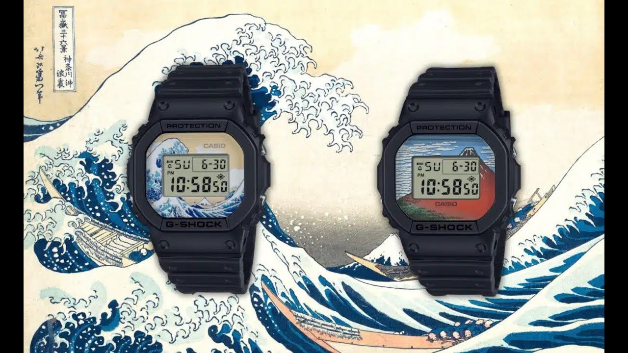 G-SHOCK : The Great Wave off Kanagawa & The Mount Fuji series. DIGITAL 5600 SERIES