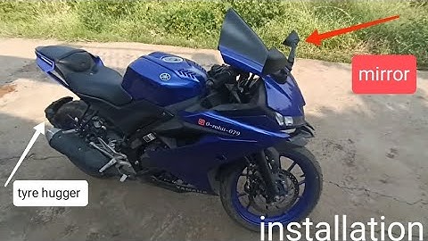 Yamaha R15v3 || Tyre Hugger and Mirror Installing || #r15 #v3 #yamahar15