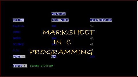 How to create marksheet using c programming - Code Ambition