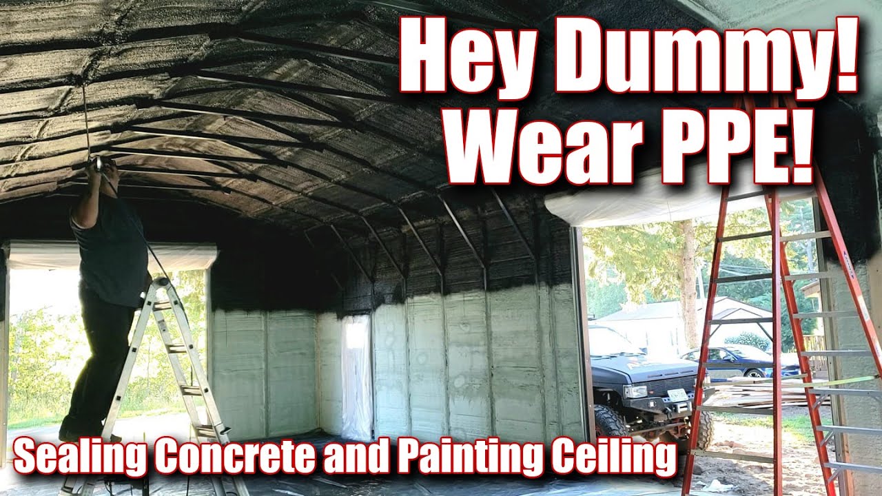 Steel Building Seal Concrete Floors Paint Spray Foam Insulation Steel Building Seal Concrete Floors Paint Spray Foam Insulation