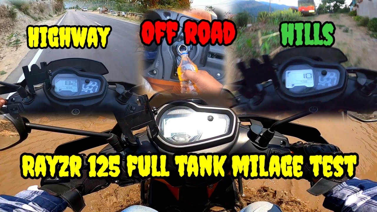 Yamaha RayZR 125 Fuel Efficiency Test: Full Tank Challenge (2024) @yamahaindia