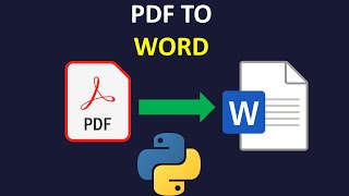 CONVERT PDF TO WORD DOCX IN PYTHON | PDF2DOCX | PYTHON PROJECTS