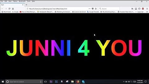 CSS3 Animation Text filling with color PURE CSS Tutorial  in Urdu/Hindi