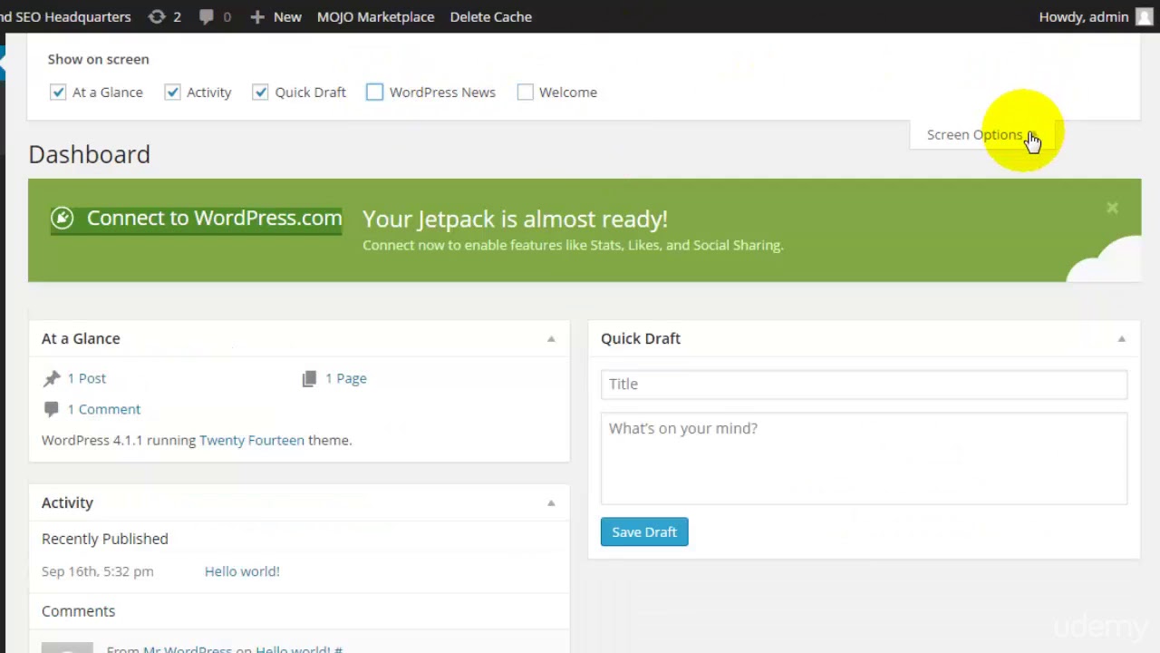 A Quick Tour of the WordPress Dashboard - YouTube