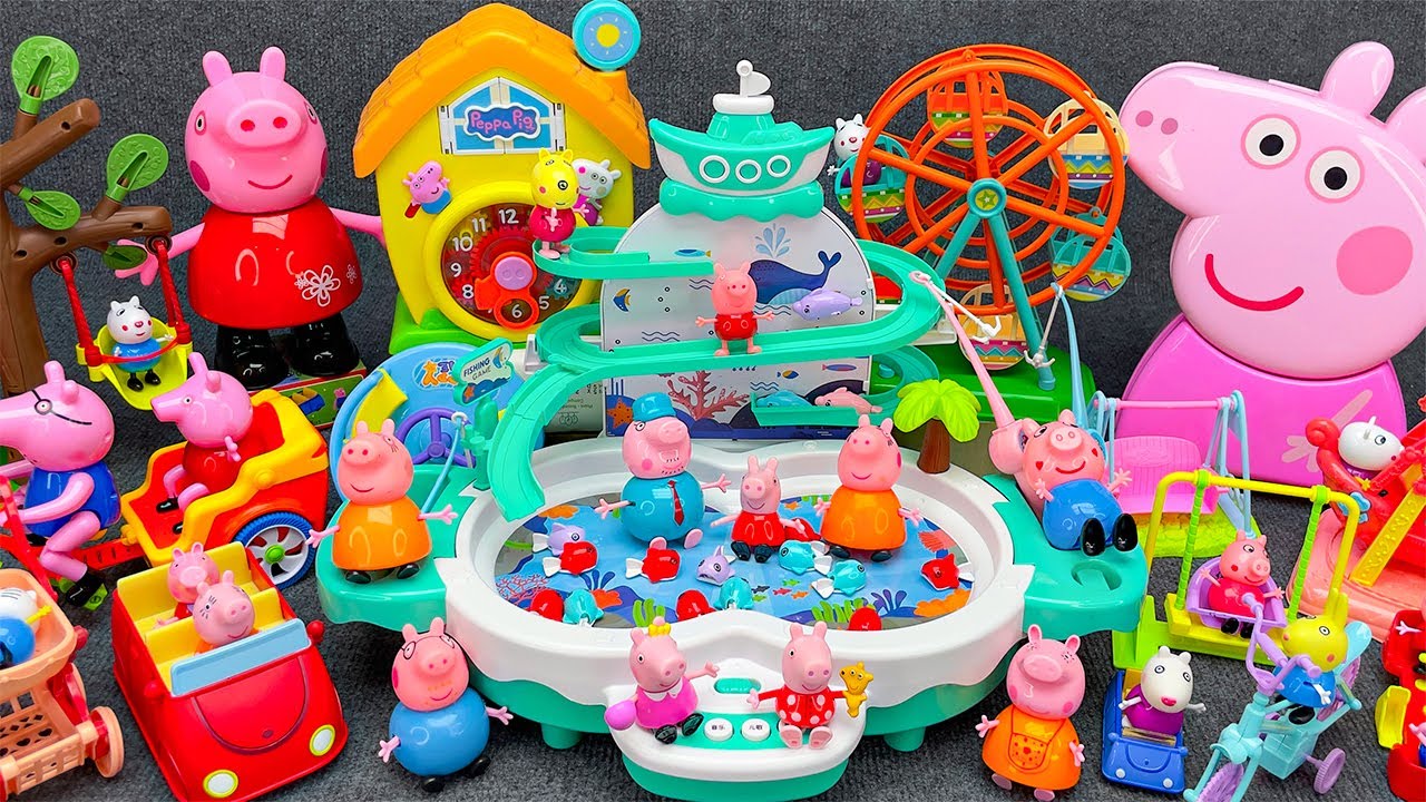 26 Minutes Satisfying with Unboxing Peppa Pig Water Park Slide Pool Playset ASMR Review Toys