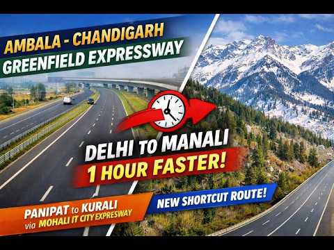 Thumbnail for Delhi to Manali 2026 Route Update  | Panipat to Kurali via Mohali IT City Expressway | Save 1 Hour