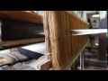 Damask weaving on a jacquard loom at the irish linen centre  lisburn museum