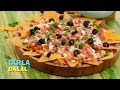 Nachos with Salsa and Baked Beans by Tarla Dalal