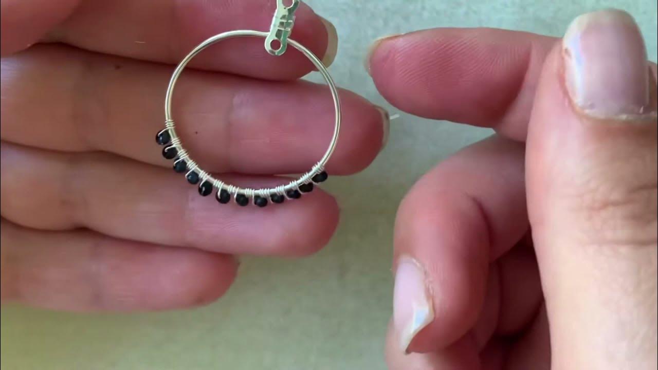 A Howto WireWrapped Seed Bead Hoop Earring Tutorial YouTube