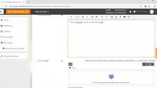 Creating courses in Moodle