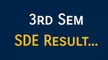 Third Sem SDE Result| Calicut University