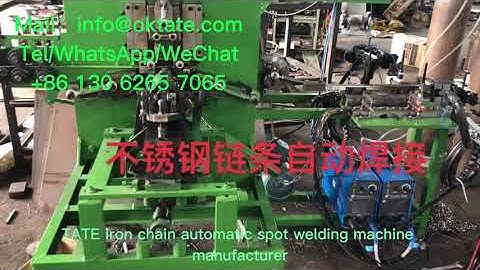 Automatic link chain making machine with bending, welding and calibrating form China by TATE