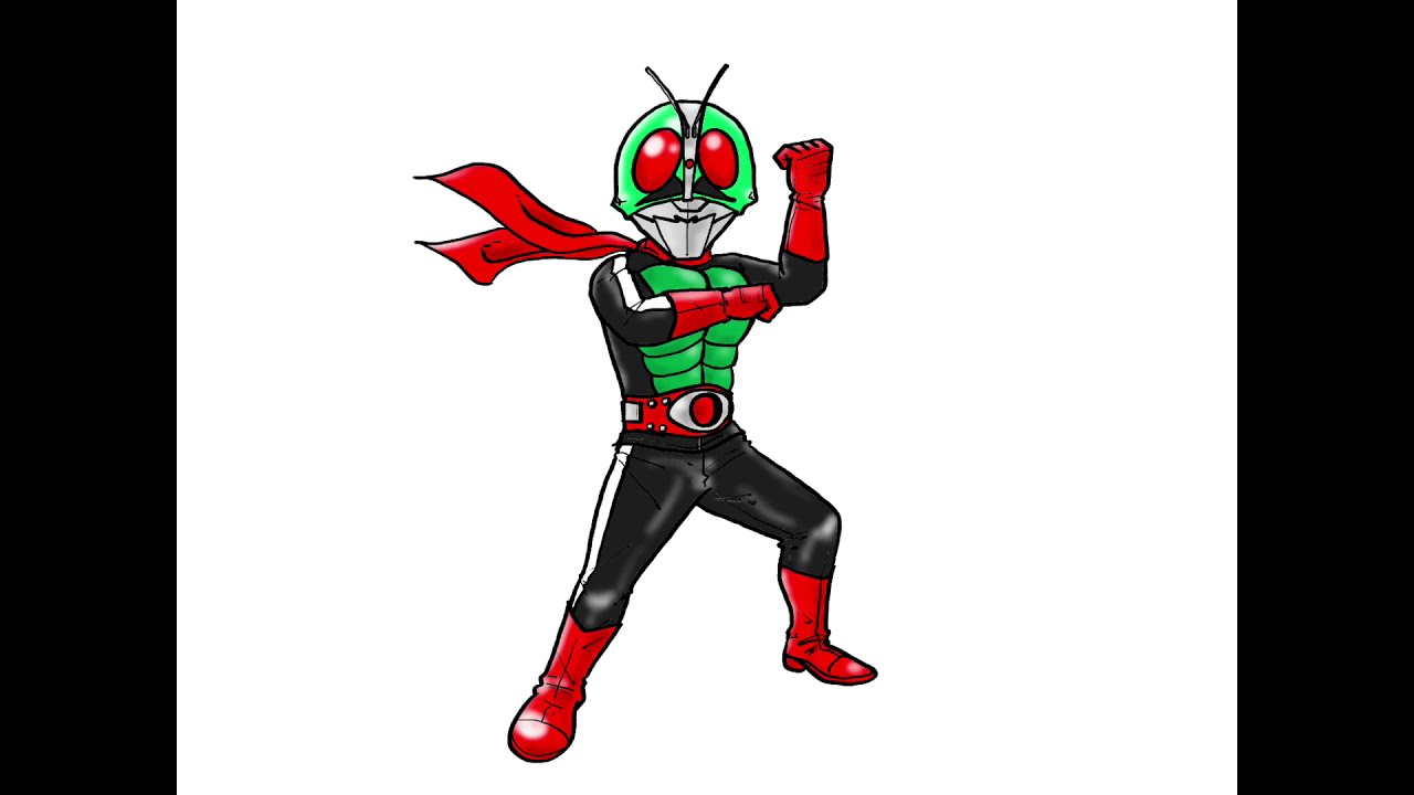 歴代仮面ライダーのイラストを描いてみた 仮面ライダー２号 バッタブログ