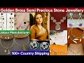 Latest Jaipuri Golden Brass &amp; Semi Precious Stone Jewellery Collection 2025 | Exclusive Jewellery