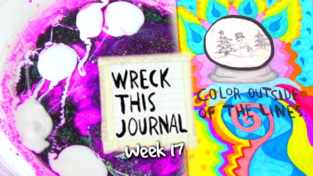 WRECK THIS JOURNAL 17 : MAKING SLIME BACKWARDS | SoCraftastic